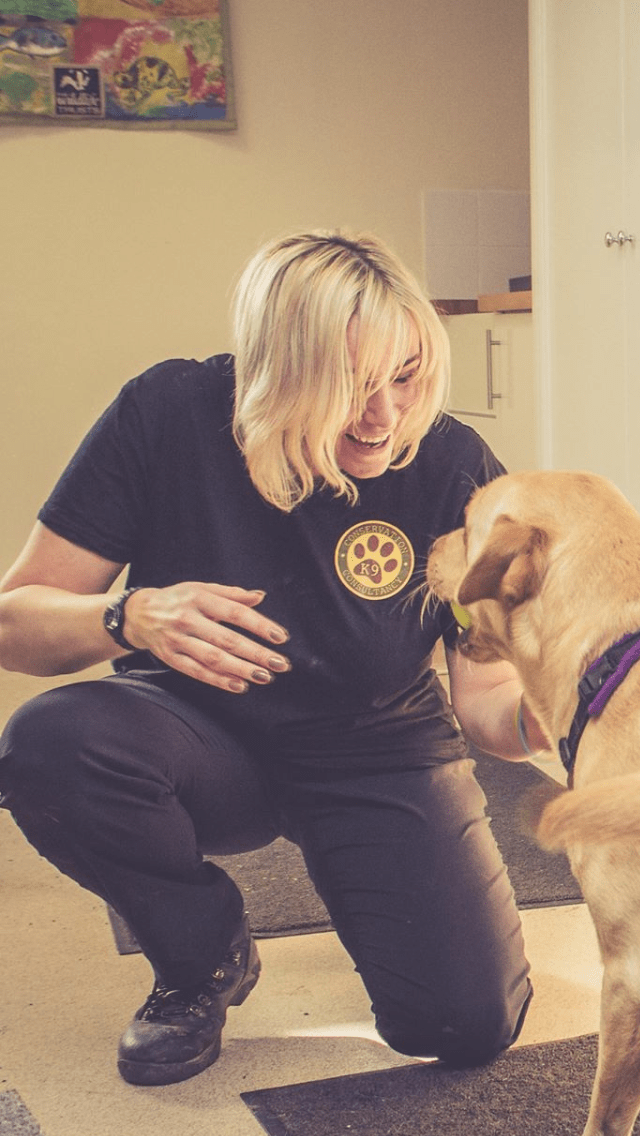 Louise with Detection Dog